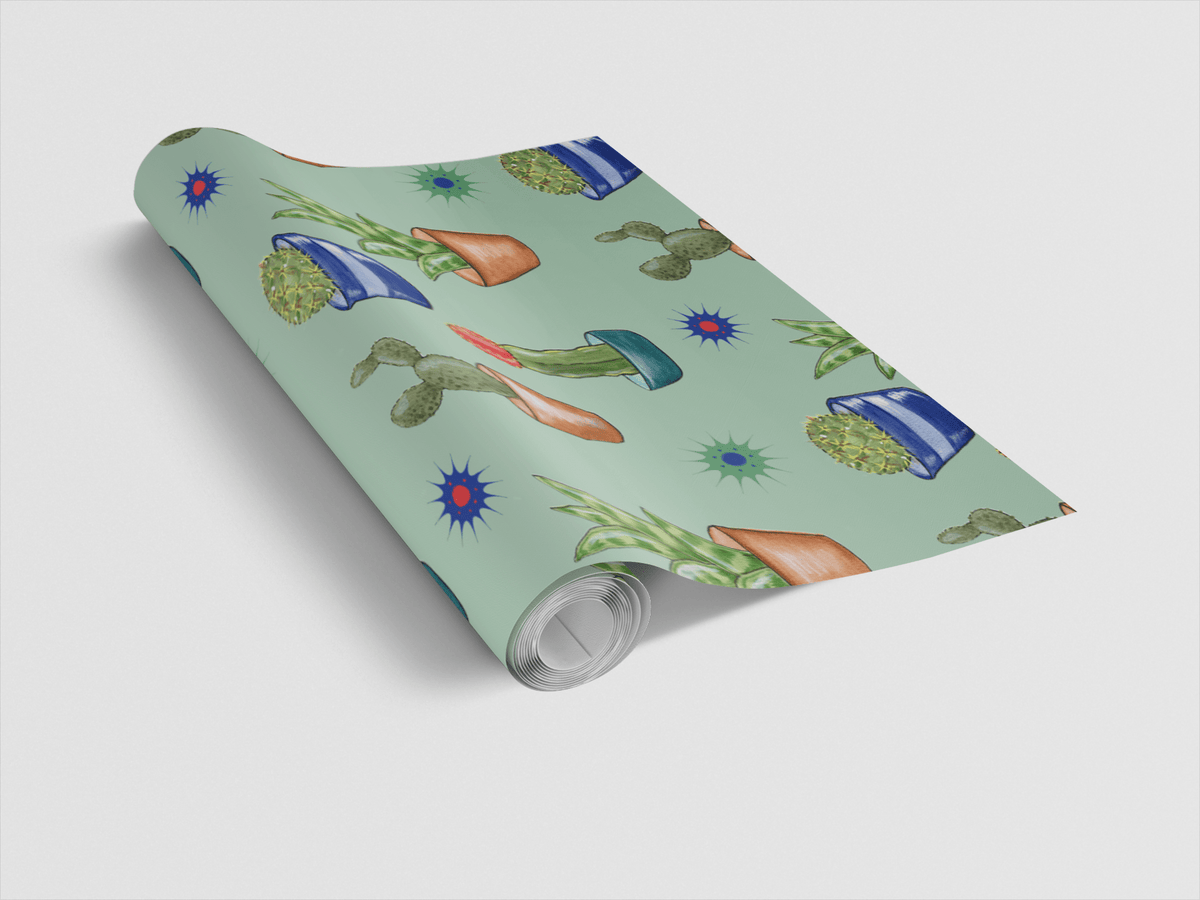 Cacti Galor Wrapping Paper | Michelle Gilsey | Artist Corner