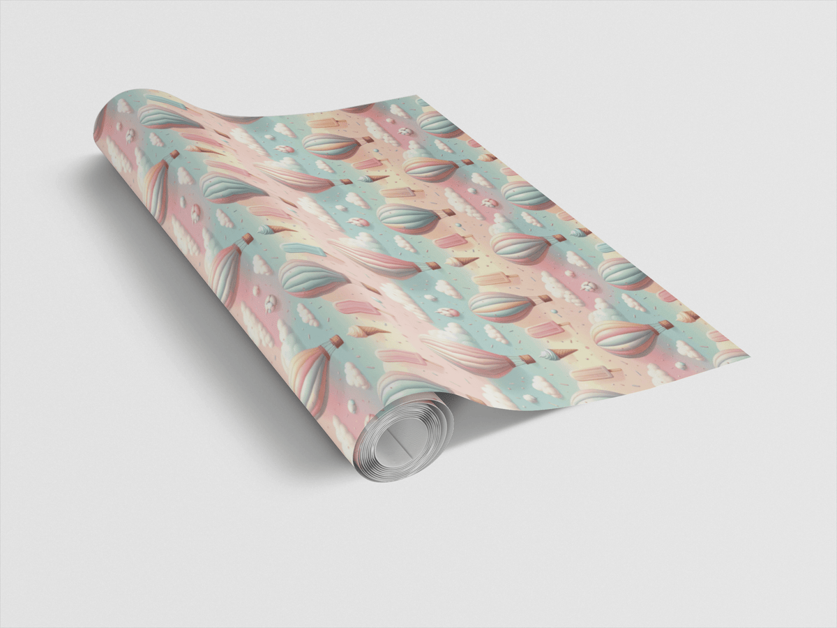 Sweet Treat Hot Air Balloons Wrapping Paper