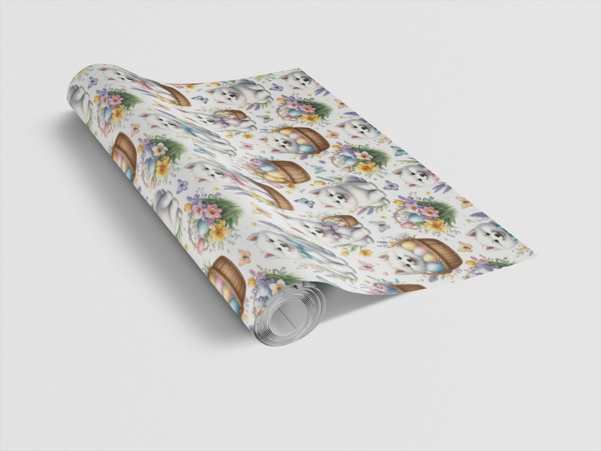 Easter Samoyeds Wrapping Paper