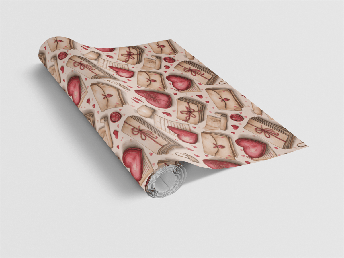 Vintage Love Letters Wrapping Paper