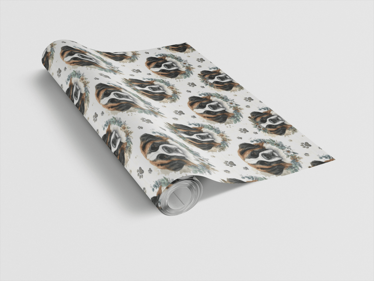 Gentle Giant Portraits (st. Bernard) Wrapping Paper