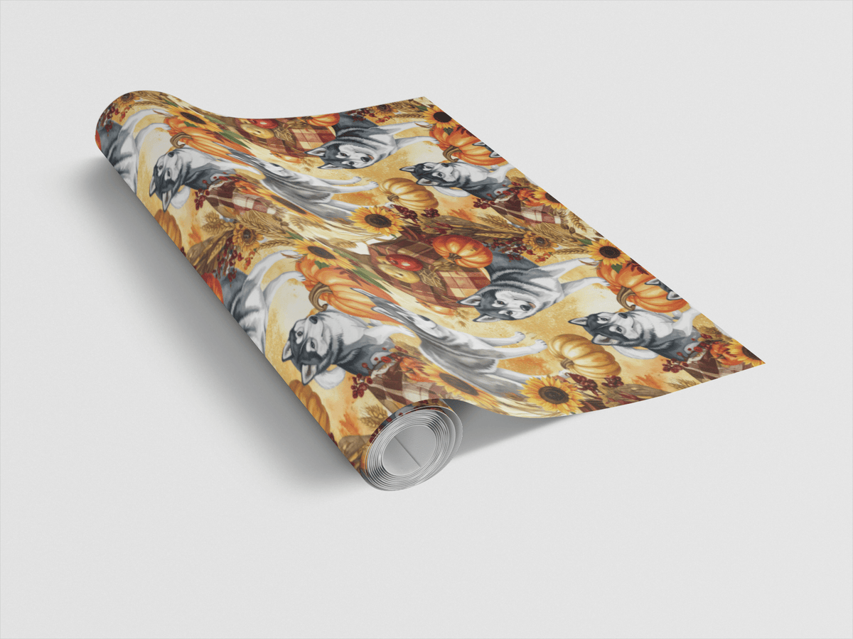 Harvest Husky (alaskan Husky) Wrapping Paper