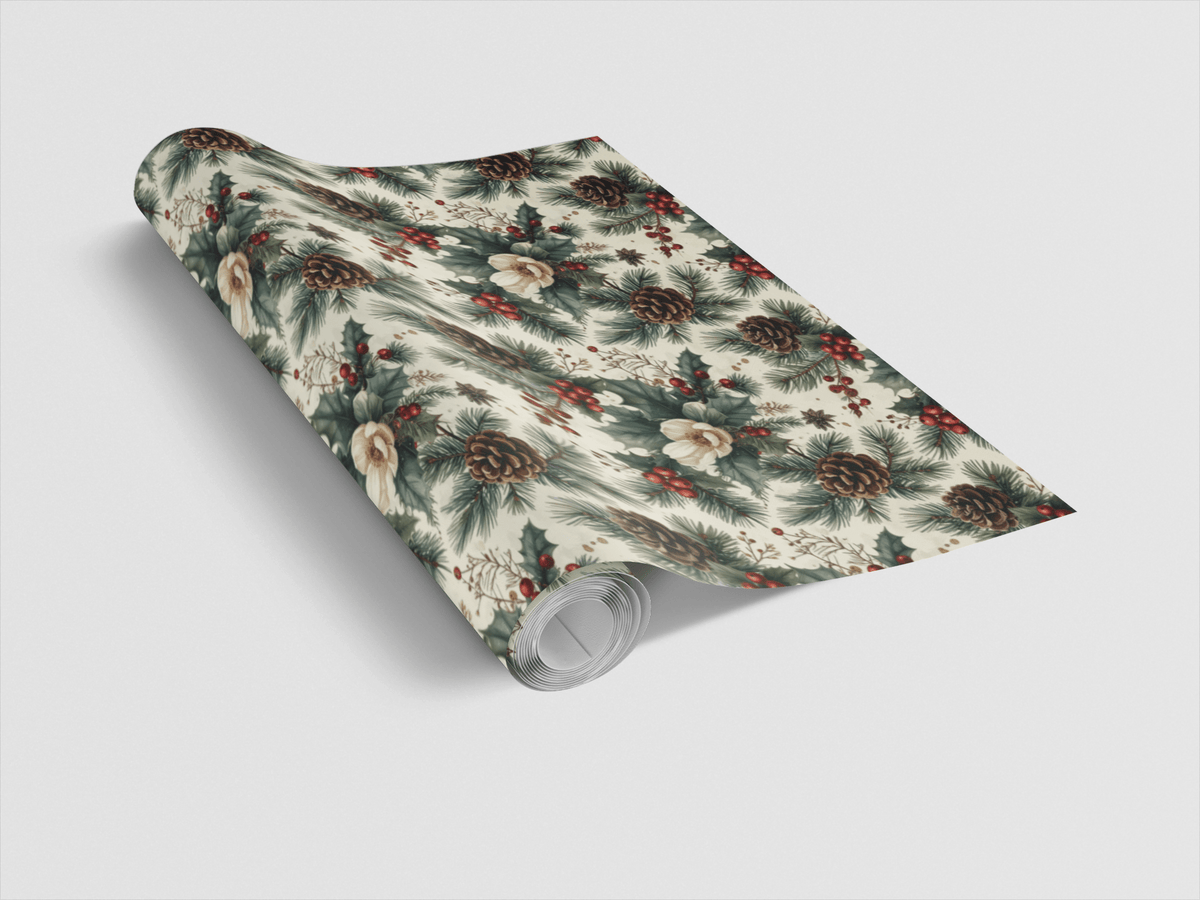 Heritage Winter Botanicals Wrapping Paper