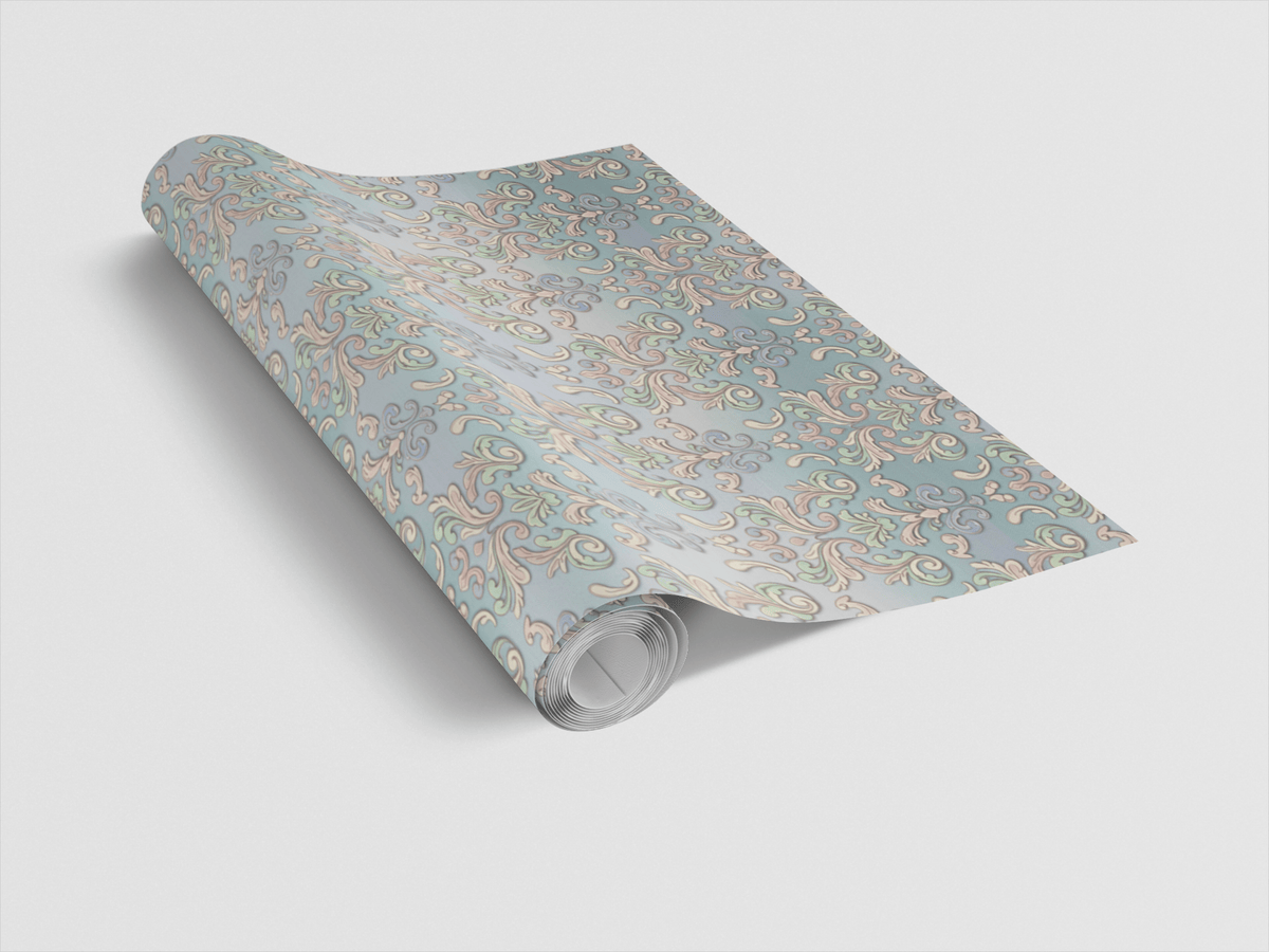 Pastel Baroque: Powder Blue Wrapping Paper