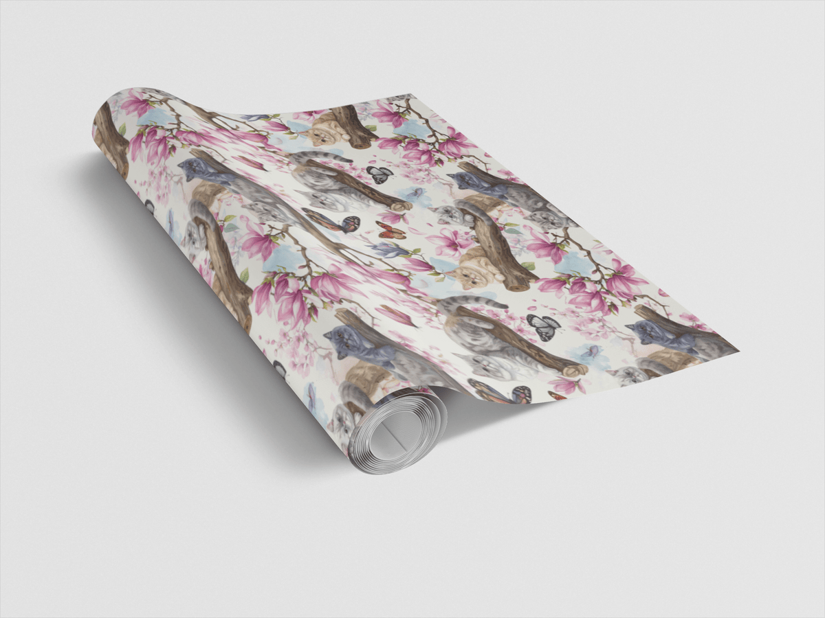 Spring Blossom Cats (exotic Shorthair) Wrapping Paper