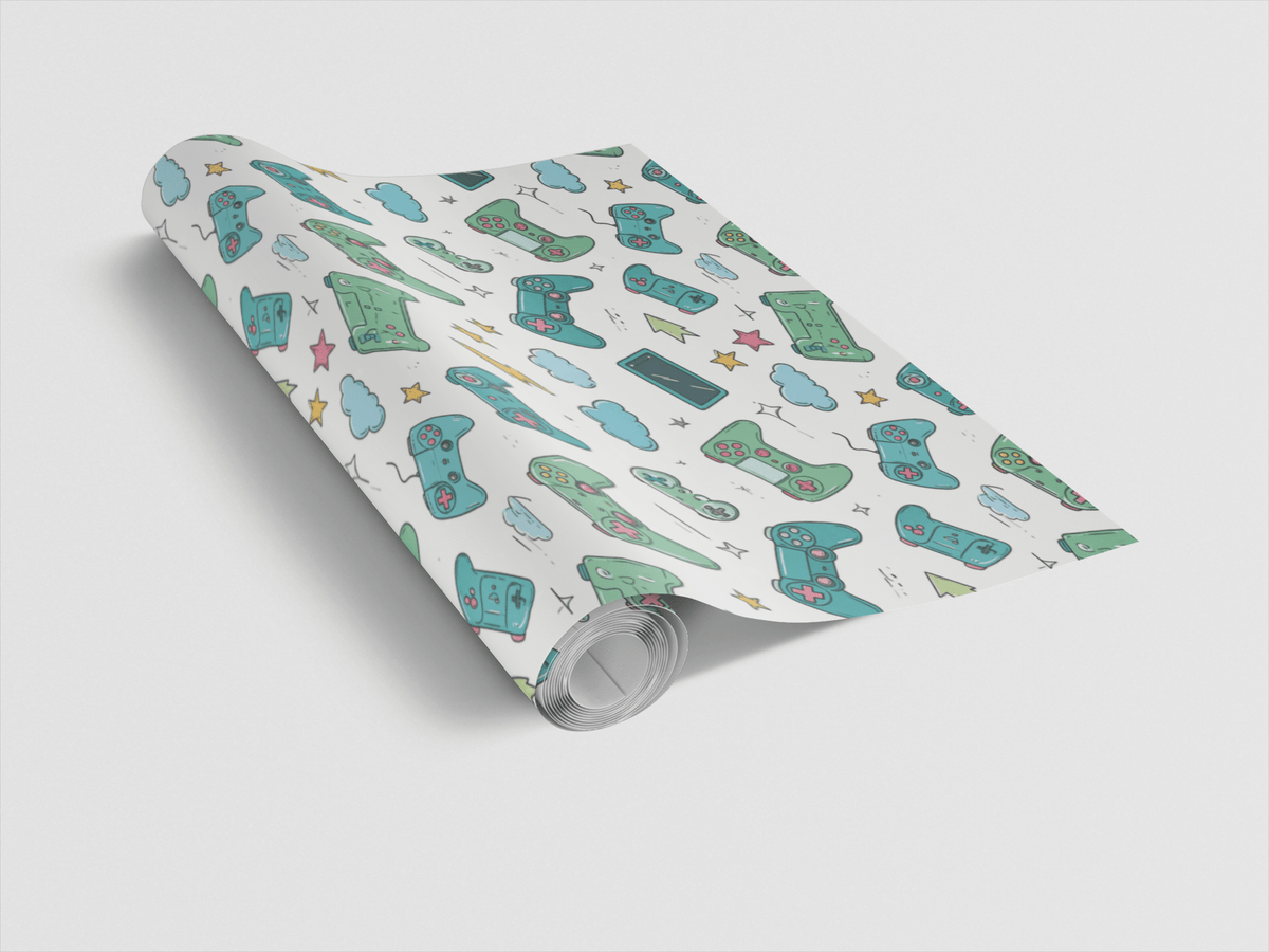 Game On Go Icons Wrapping Paper