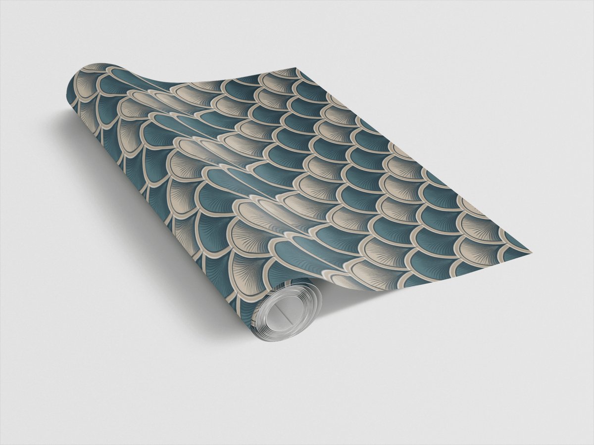 Scallop Sweep Wrapping Paper