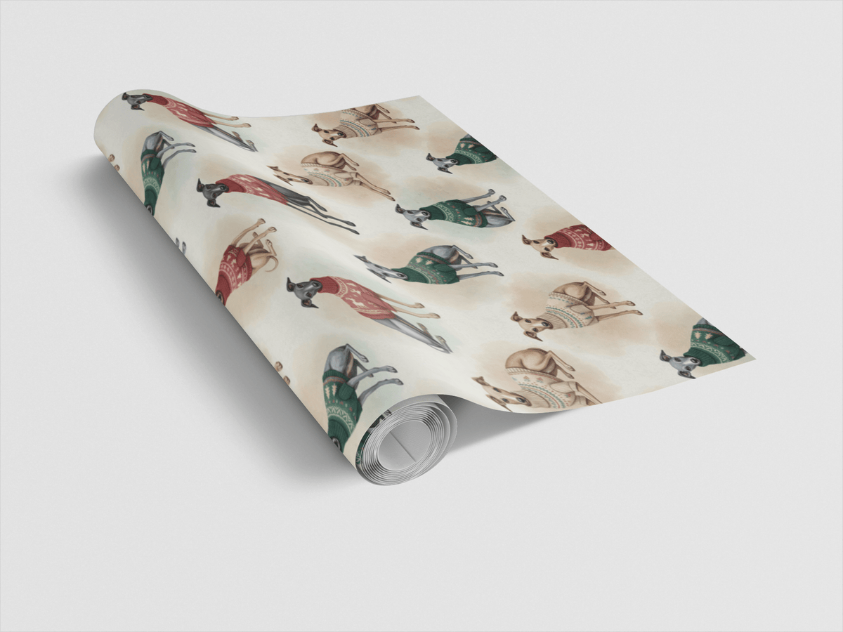 Italian Greyhound Holiday Sweaters Wrapping Paper