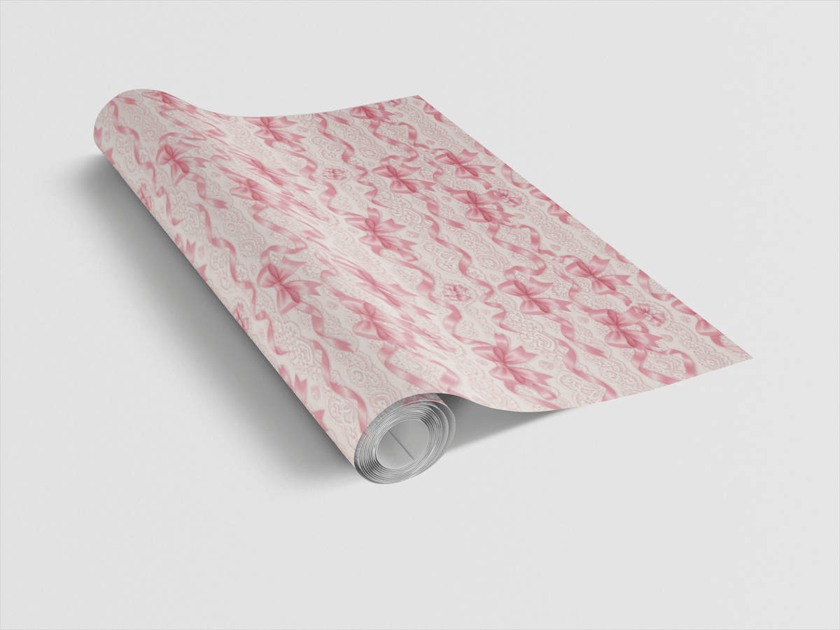 Lace & Ribbon Romance Wrapping Paper