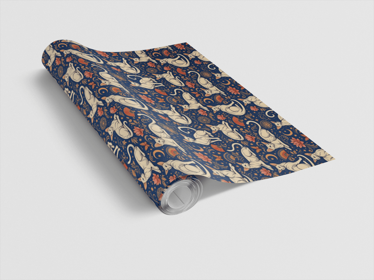 Oriental Shorthair Lines Wrapping Paper
