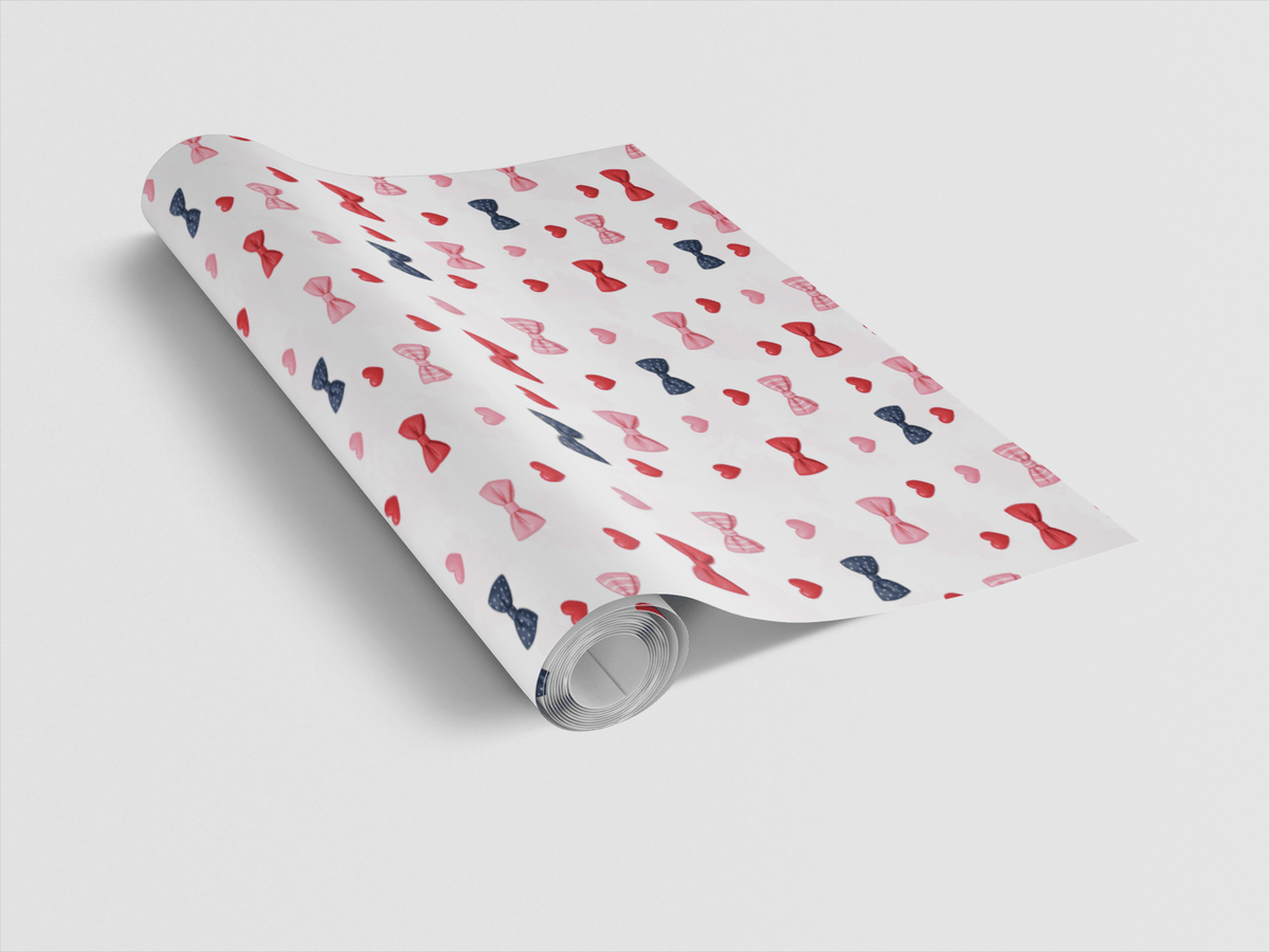 Sweetheart Bow Ties Wrapping Paper