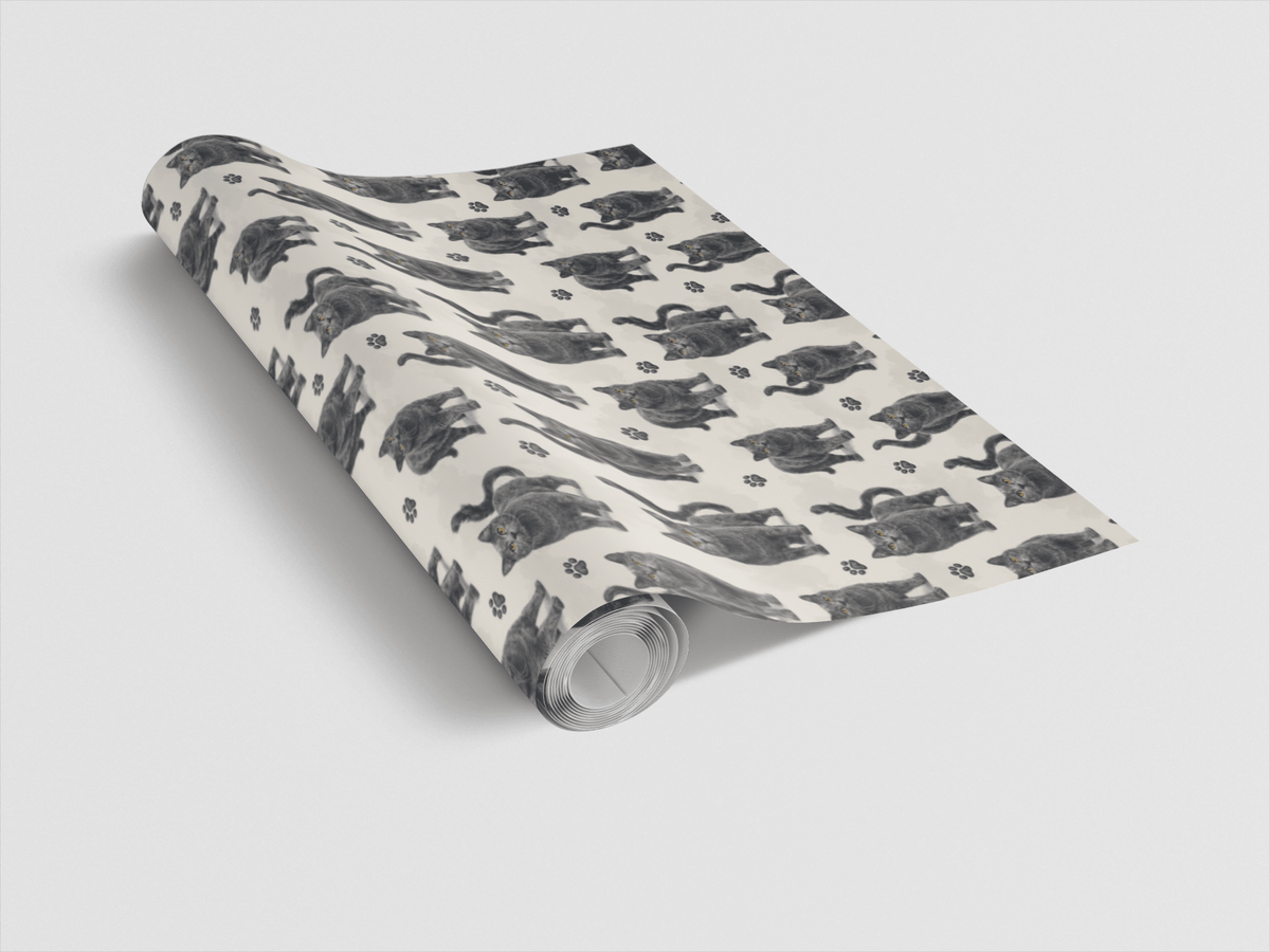 Chartreux Charcoal Wrapping Paper