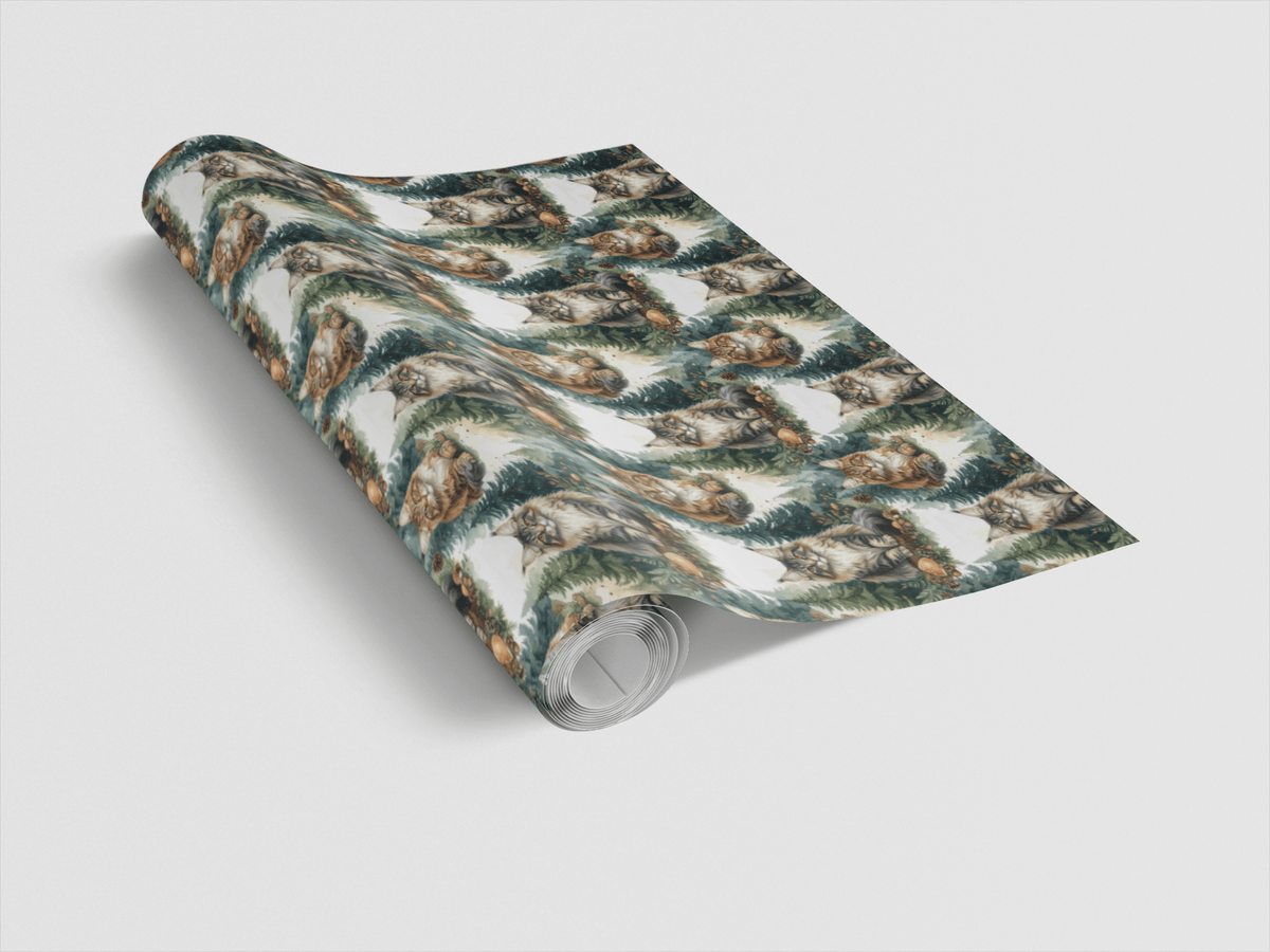 Forest Guardian Maine Coons Wrapping Paper