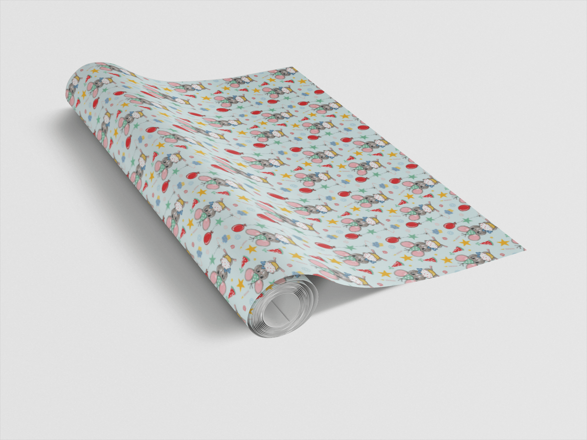 Mouse Party Wrapping Paper | Michelle Gilsey | Artist Corner