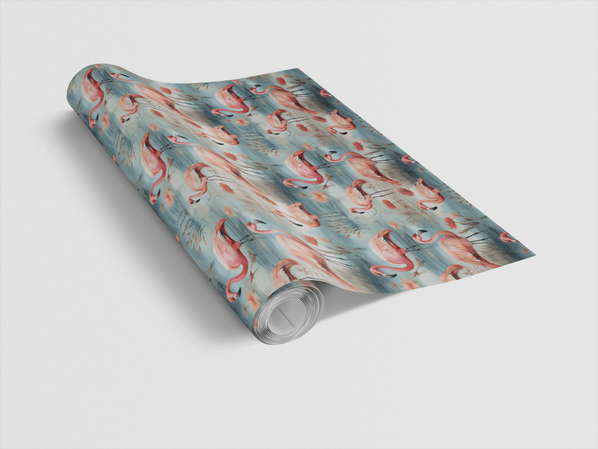 Safari Stroll: Flamingo Wrapping Paper
