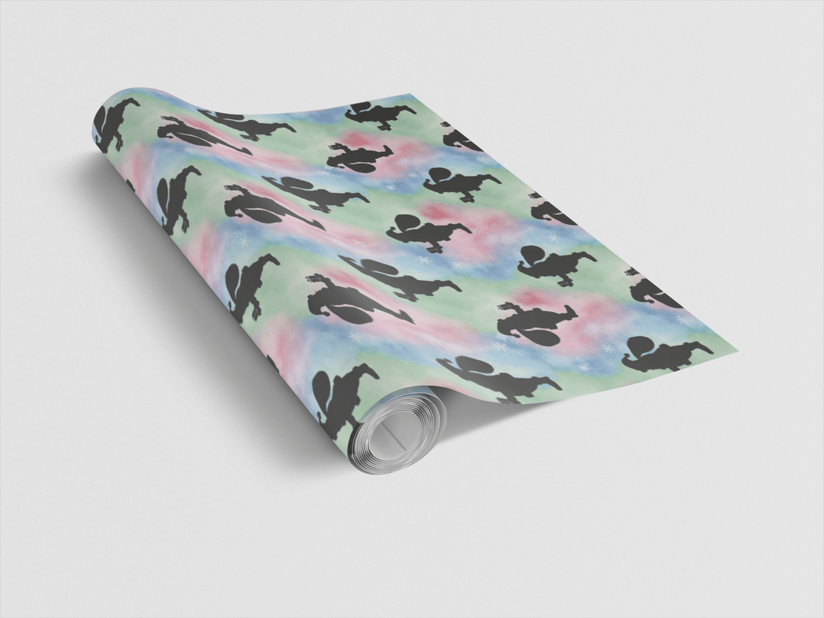 Santa Silhouettes Wrapping Paper
