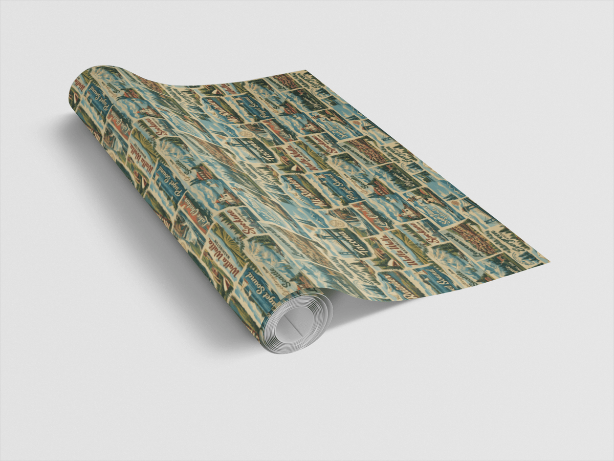 Washington Postcard Memories Wrapping Paper