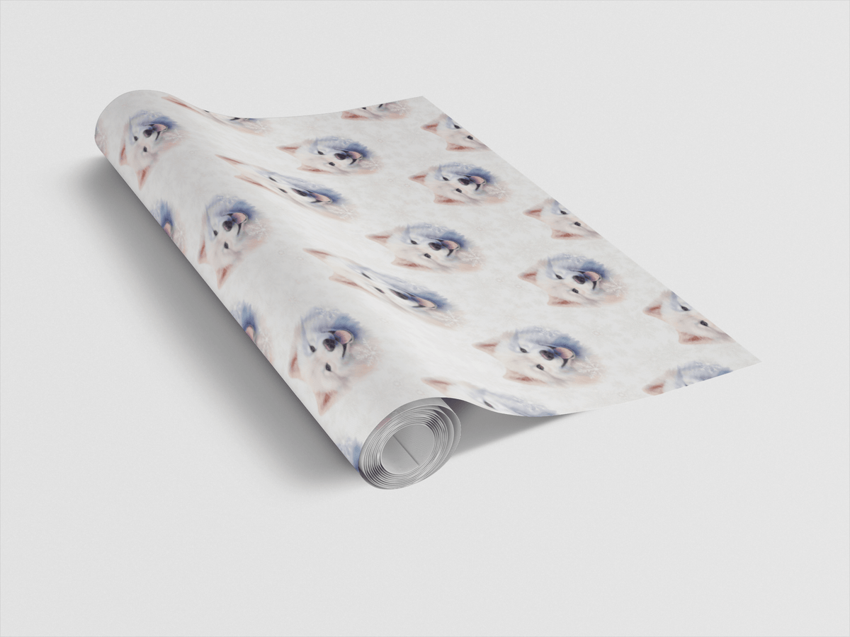 Samoyed Snowfall Wrapping Paper