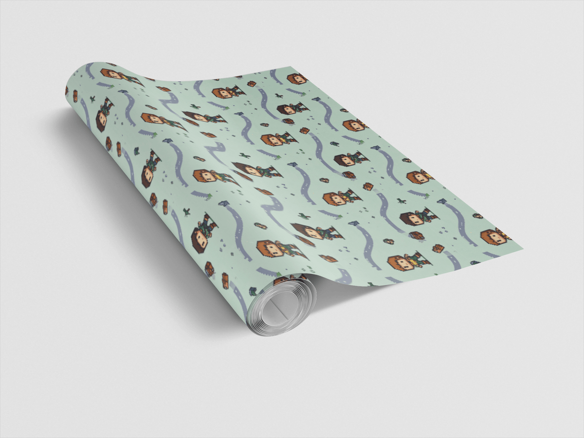 Pixel Hero Journey Wrapping Paper