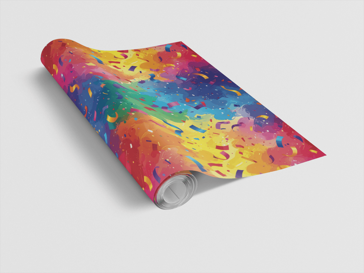 Confetti Storm Celebration Wrapping Paper