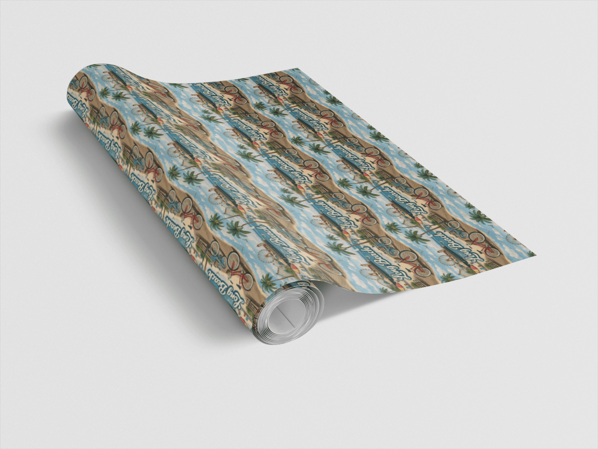 Long Beach Surf & Sea Wrapping Paper