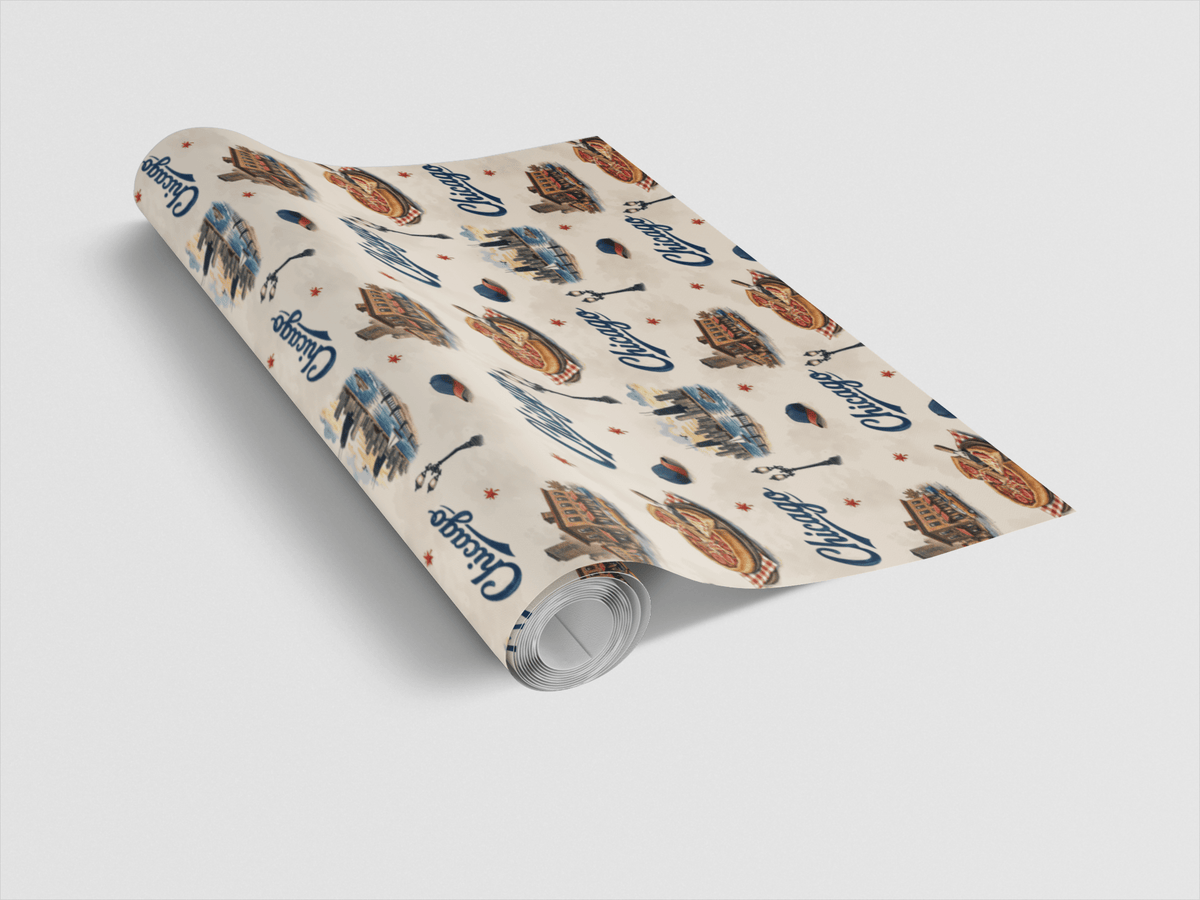 Chicago Windy City Blues Wrapping Paper