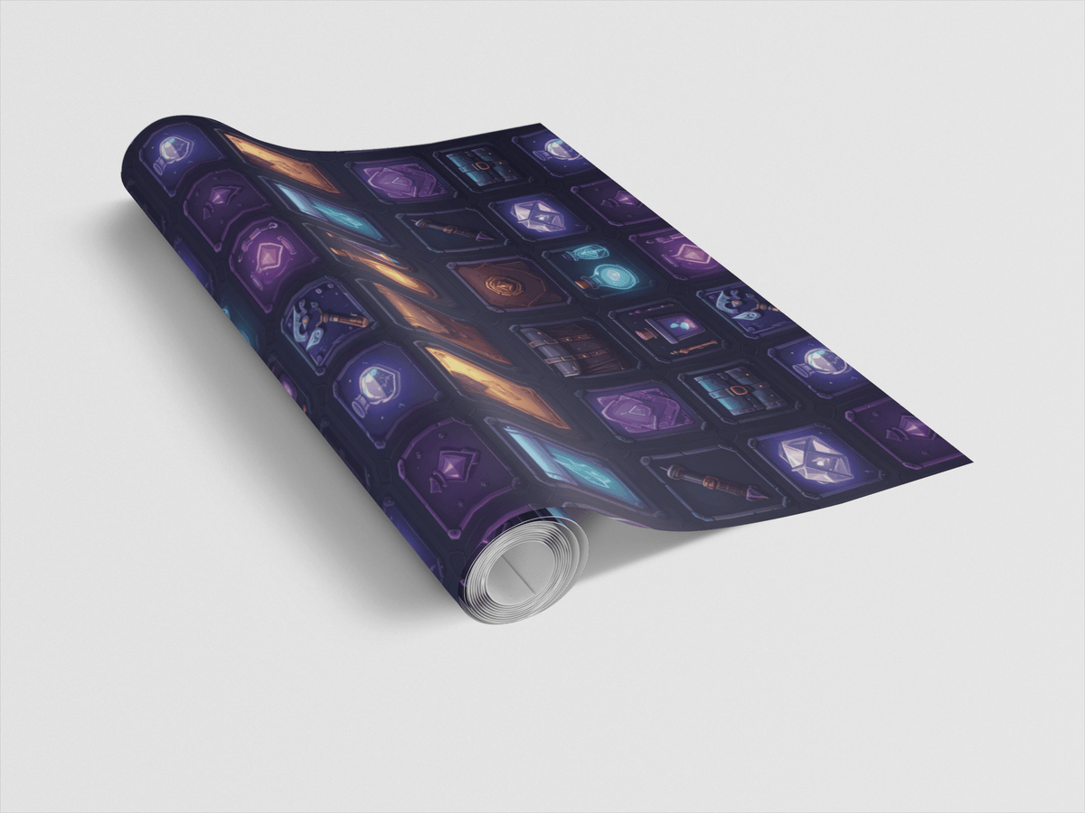 Inventory Relic Grid Wrapping Paper