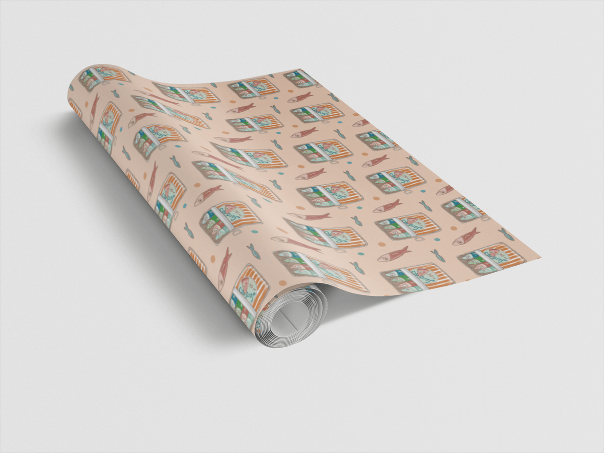 Box Of Fish Wrapping Paper | Michelle Gilsey | Artist Corner