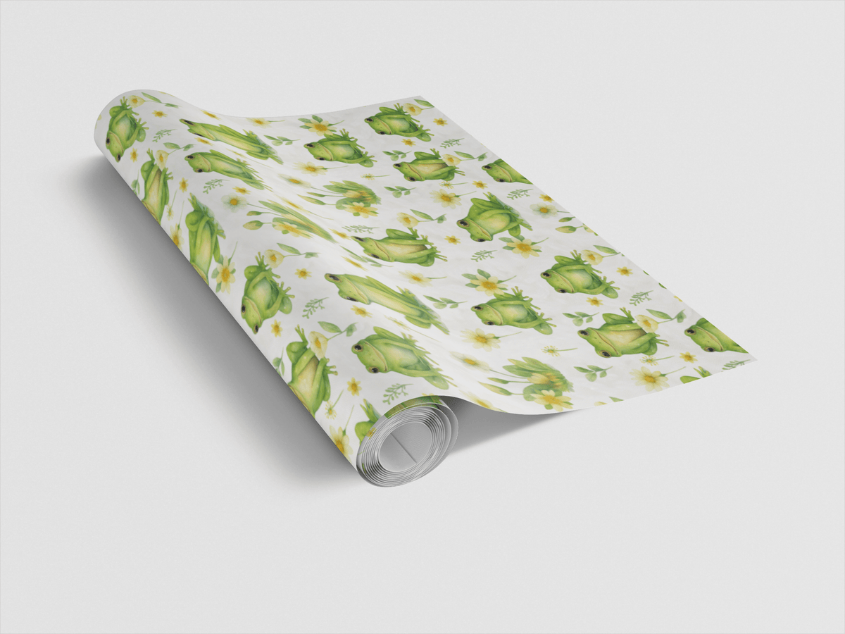 Lily Meadow Frogs Wrapping Paper