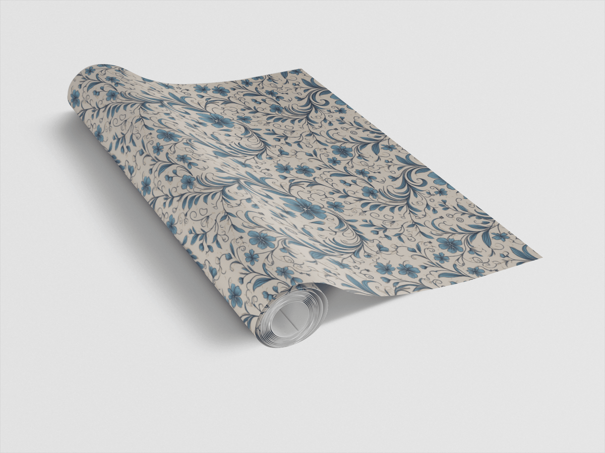 Something Blue Toile Wrapping Paper