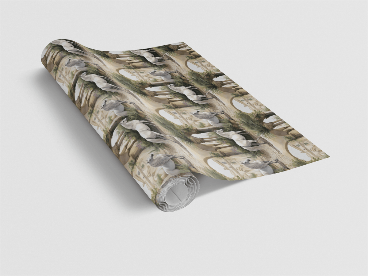 Courtyard Levade Lipizzaner Wrapping Paper