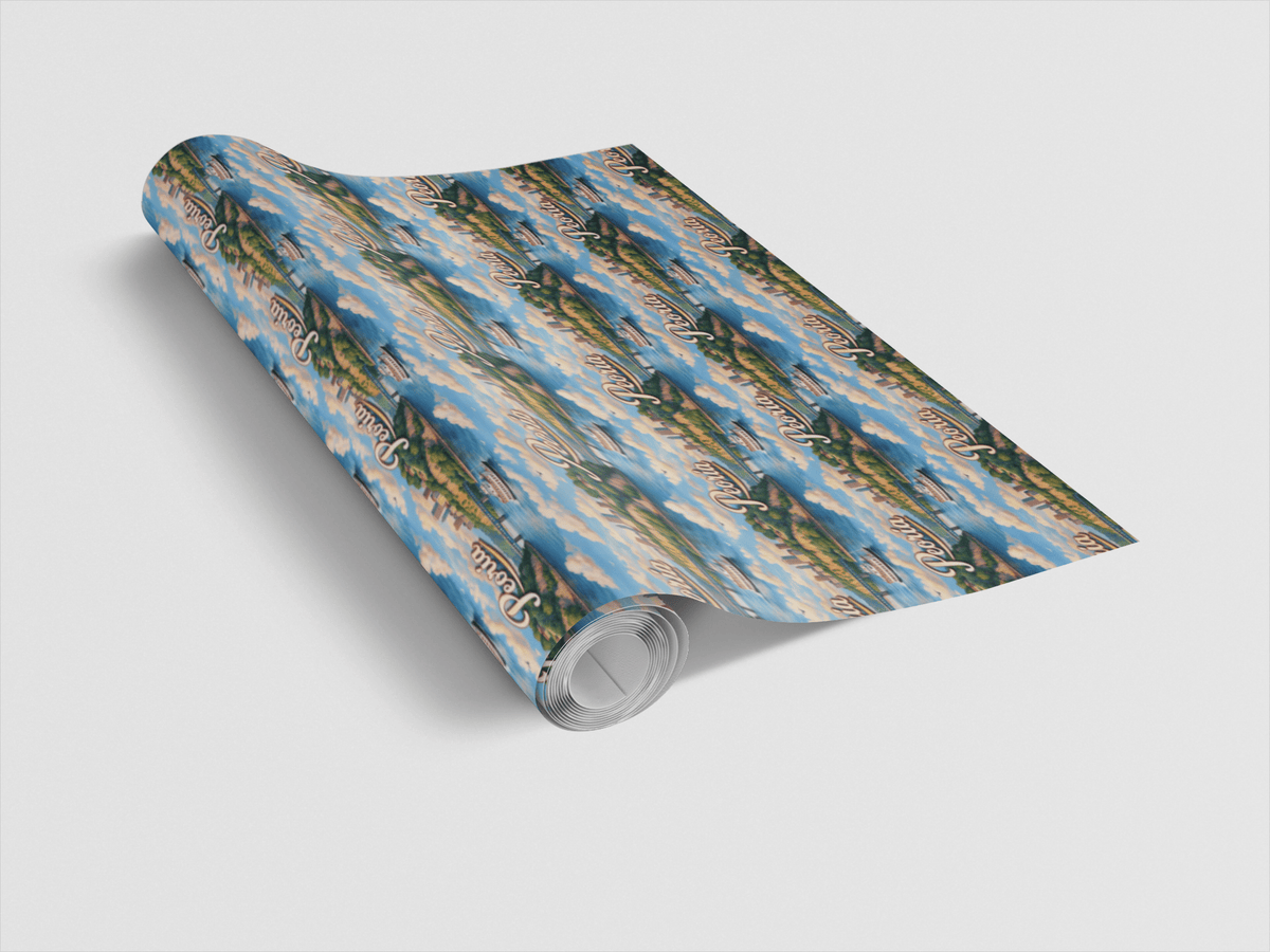 Peoria River City Glow Wrapping Paper