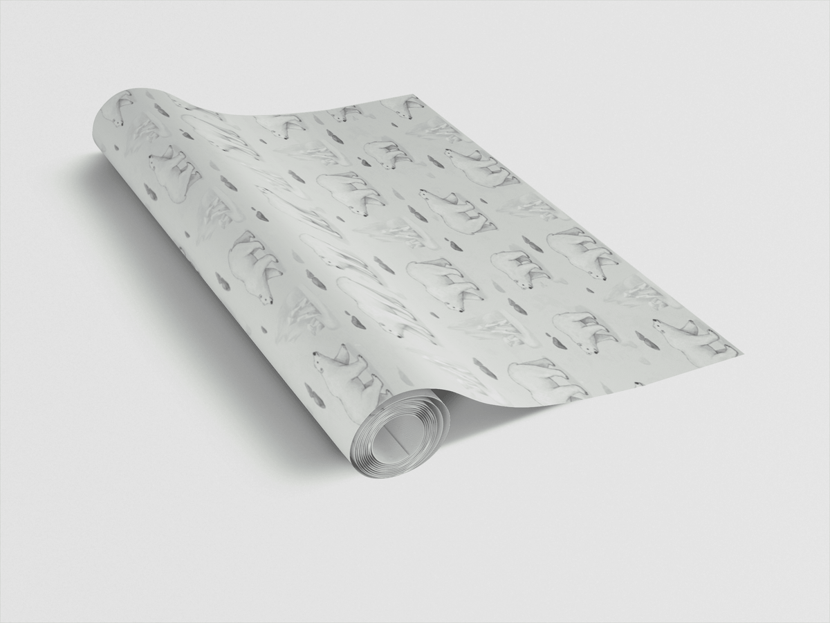 Safari Stroll: Polar Bear Wrapping Paper