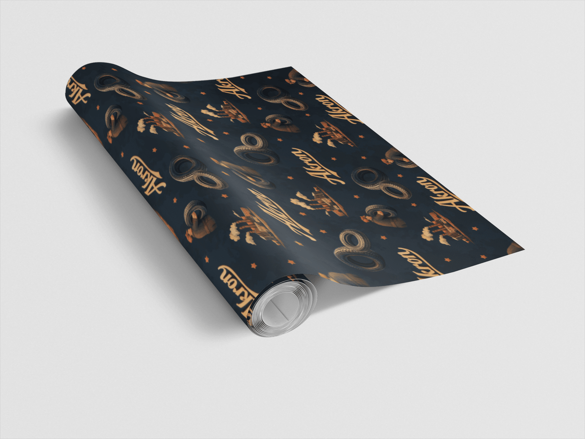 Akron Tire Town Twilight Wrapping Paper