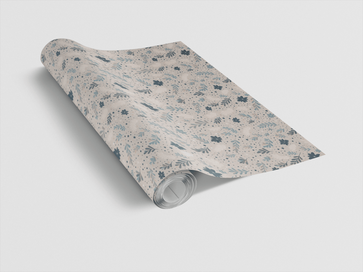 Sapphire Vines Wrapping Paper