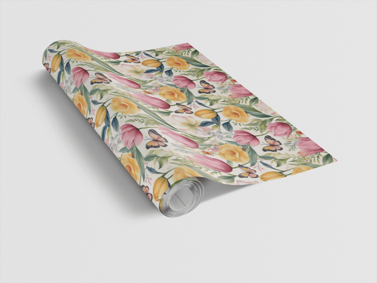 Bouquet Collage Wrapping Paper