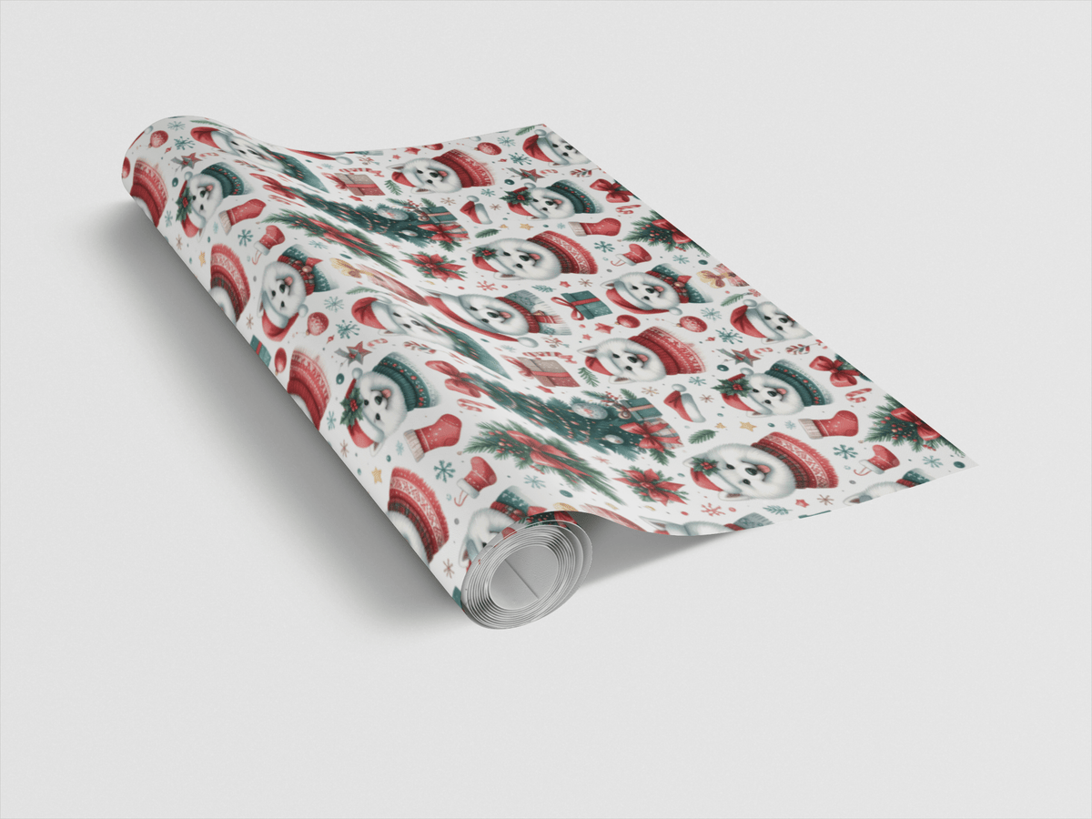 Samoyed Holiday Glossy Wrapping Paper