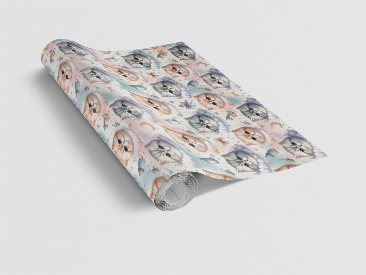 Baby Shower Cats (exotic Shorthair) Wrapping Paper