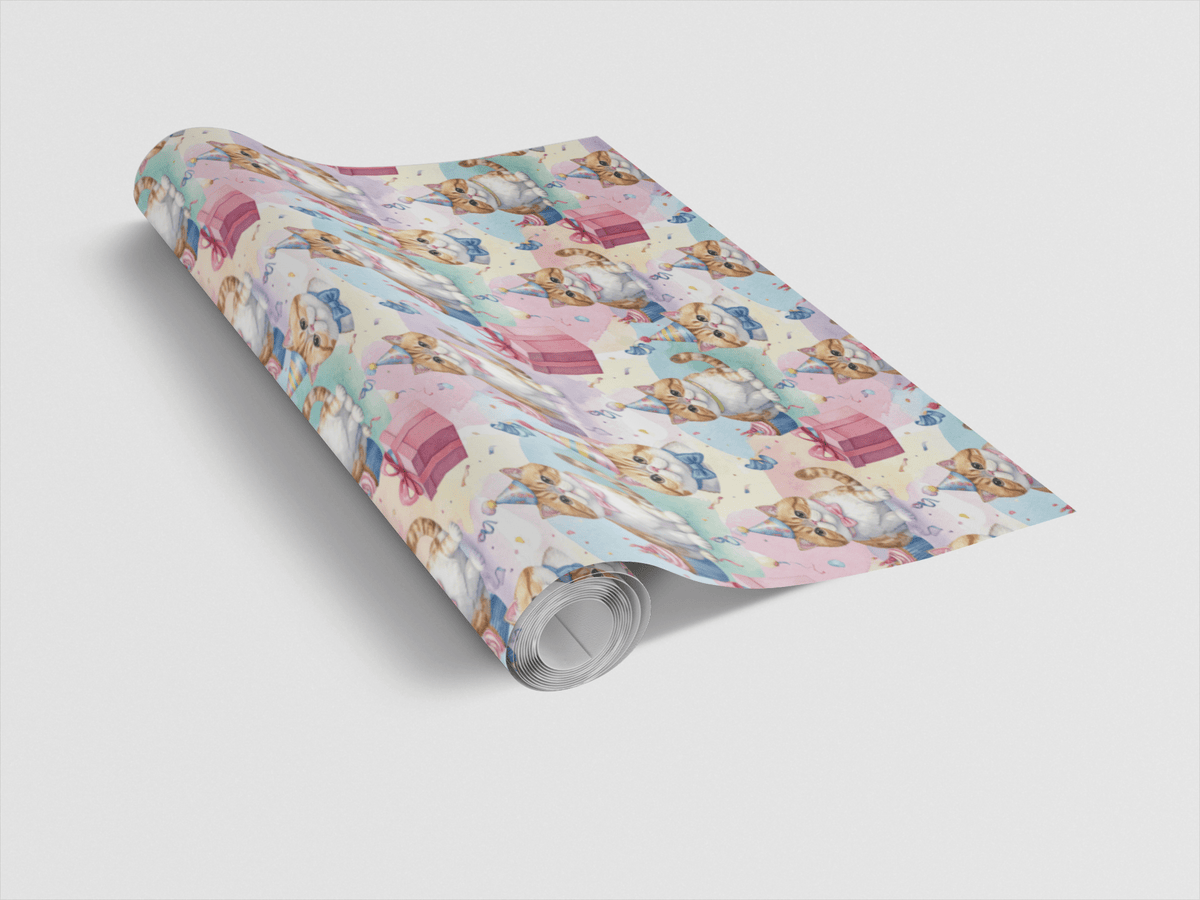 Presents And Birthday (exotic Shorthair) Wrapping Paper