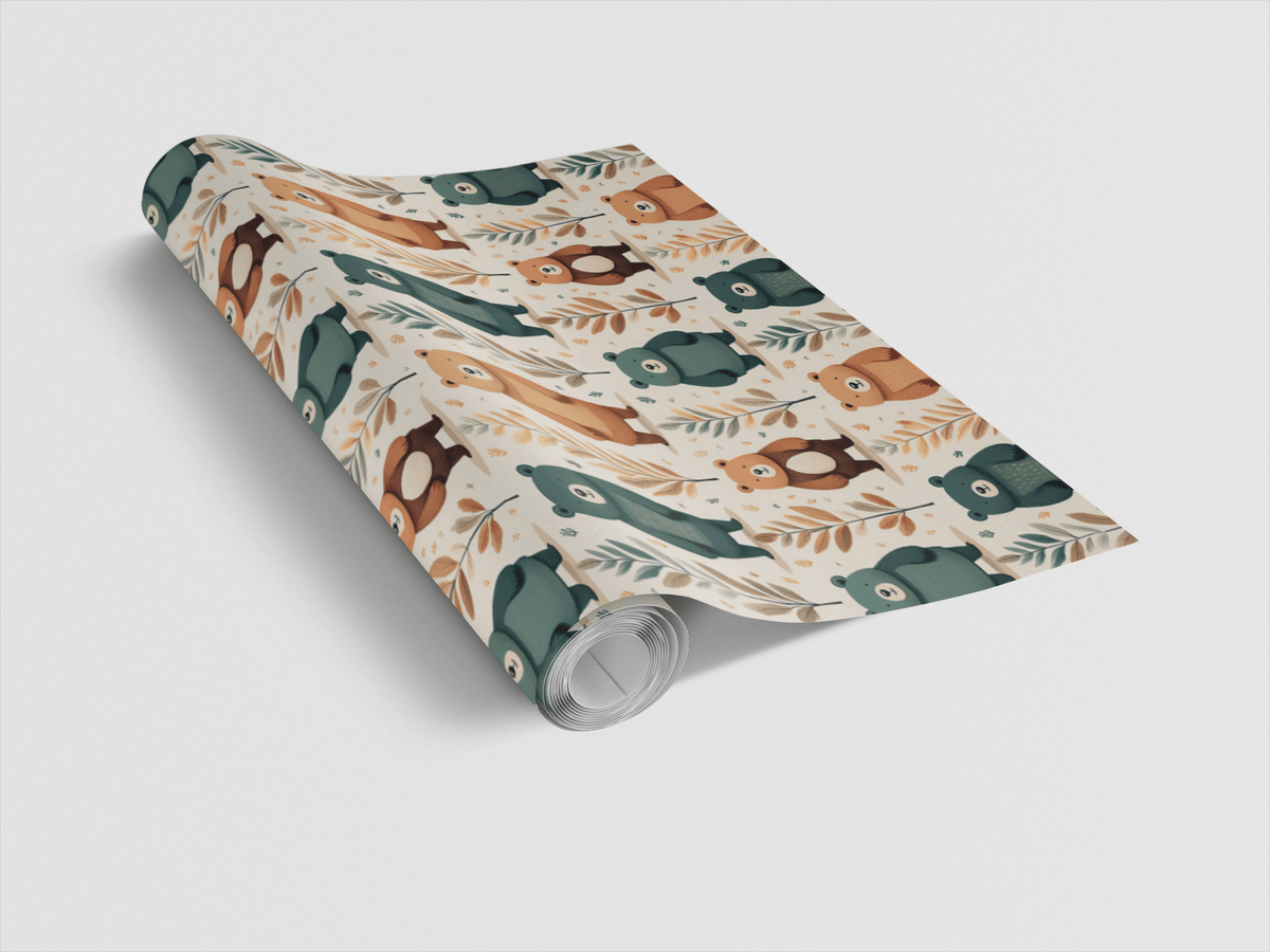 Bear & Leaf Harmony Wrapping Paper