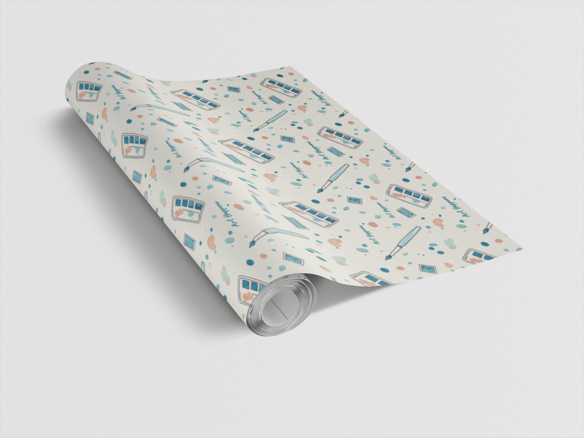 Craft Room Confetti Wrapping Paper