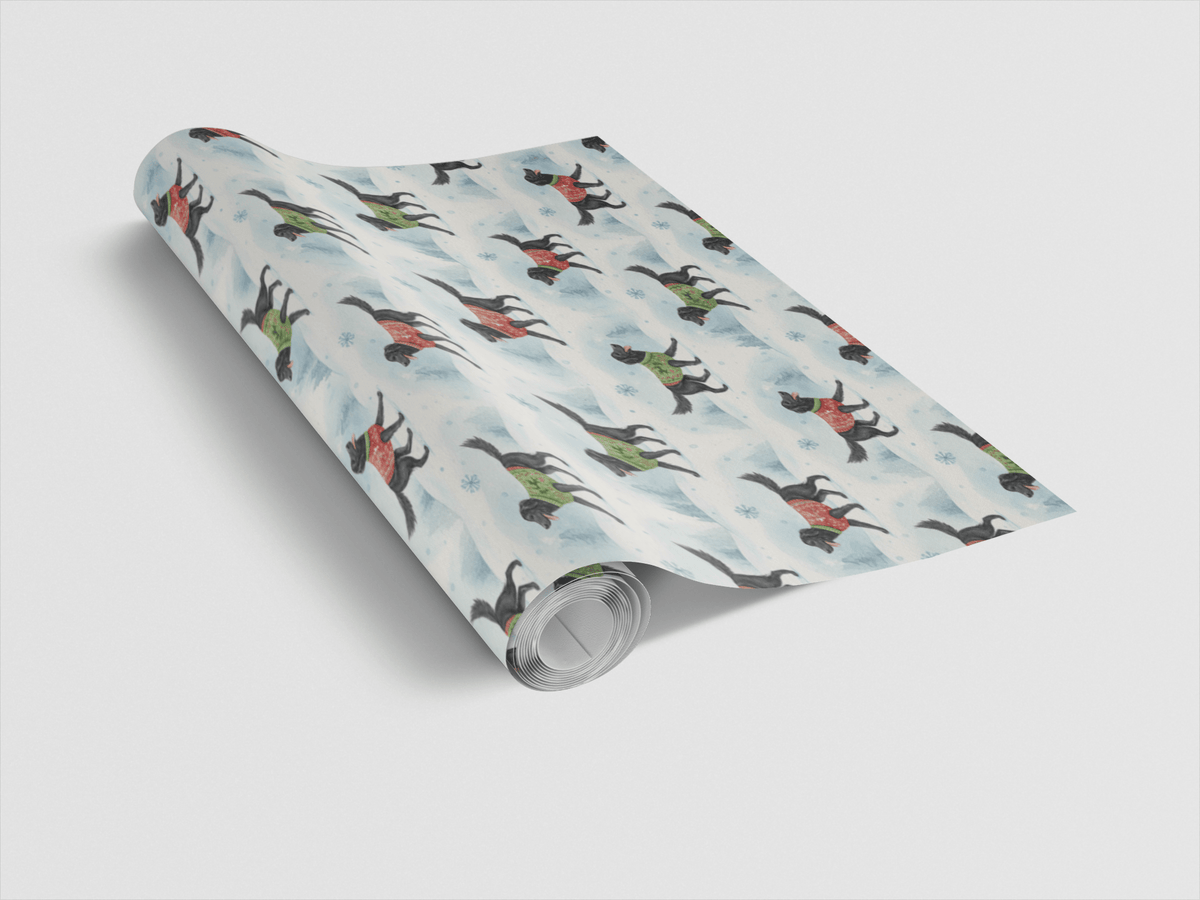 Snowy Walk With London Wrapping Paper