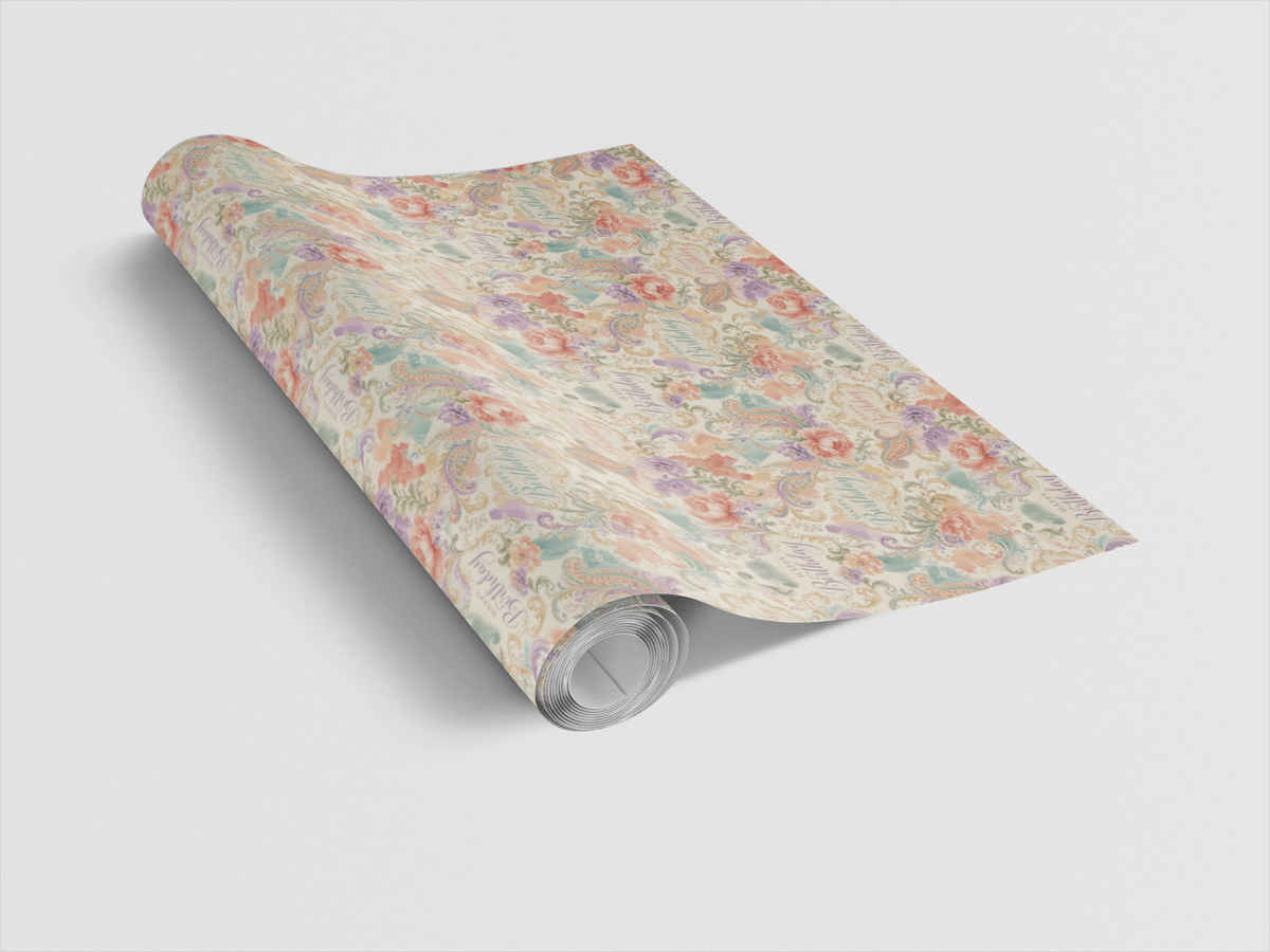Birthday Filigree Bloom Wrapping Paper