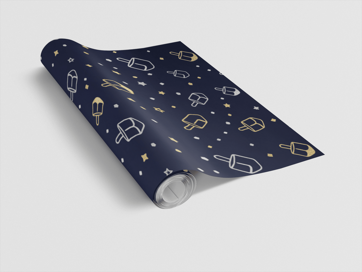 Dreidel Dots Wrapping Paper