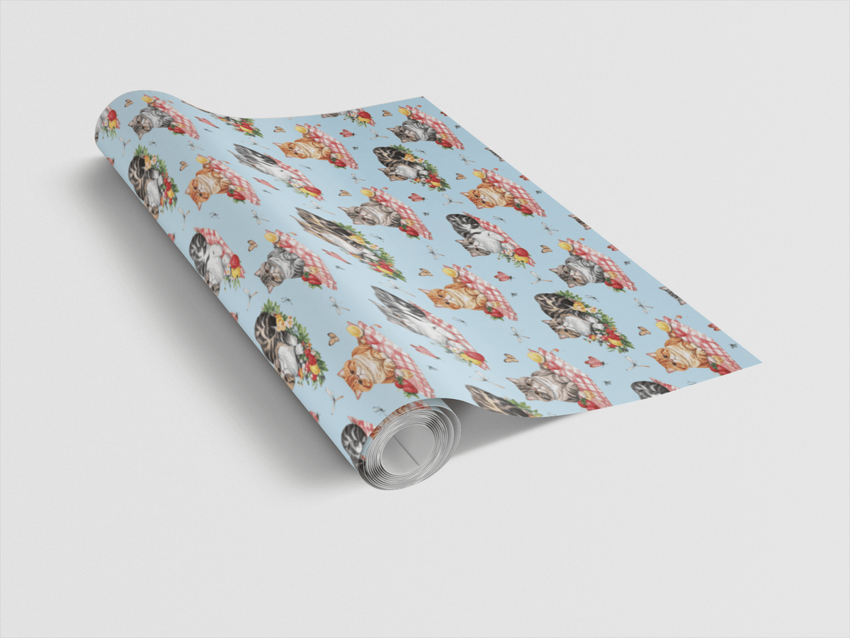 Summer Picnic Cats (exotic Shorthair) Wrapping Paper