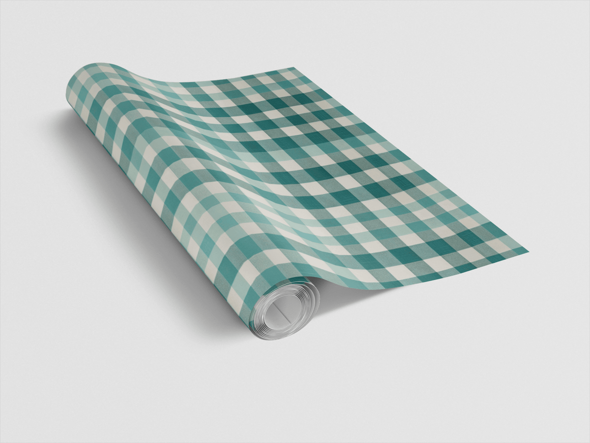 Gingham Gala Emerald Wrapping Paper