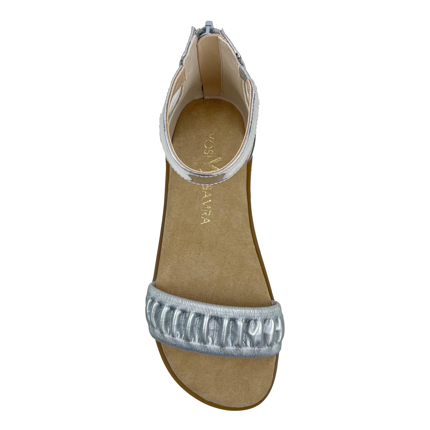 Miss Cambelle Ruffle Sandal In Silver - Kids