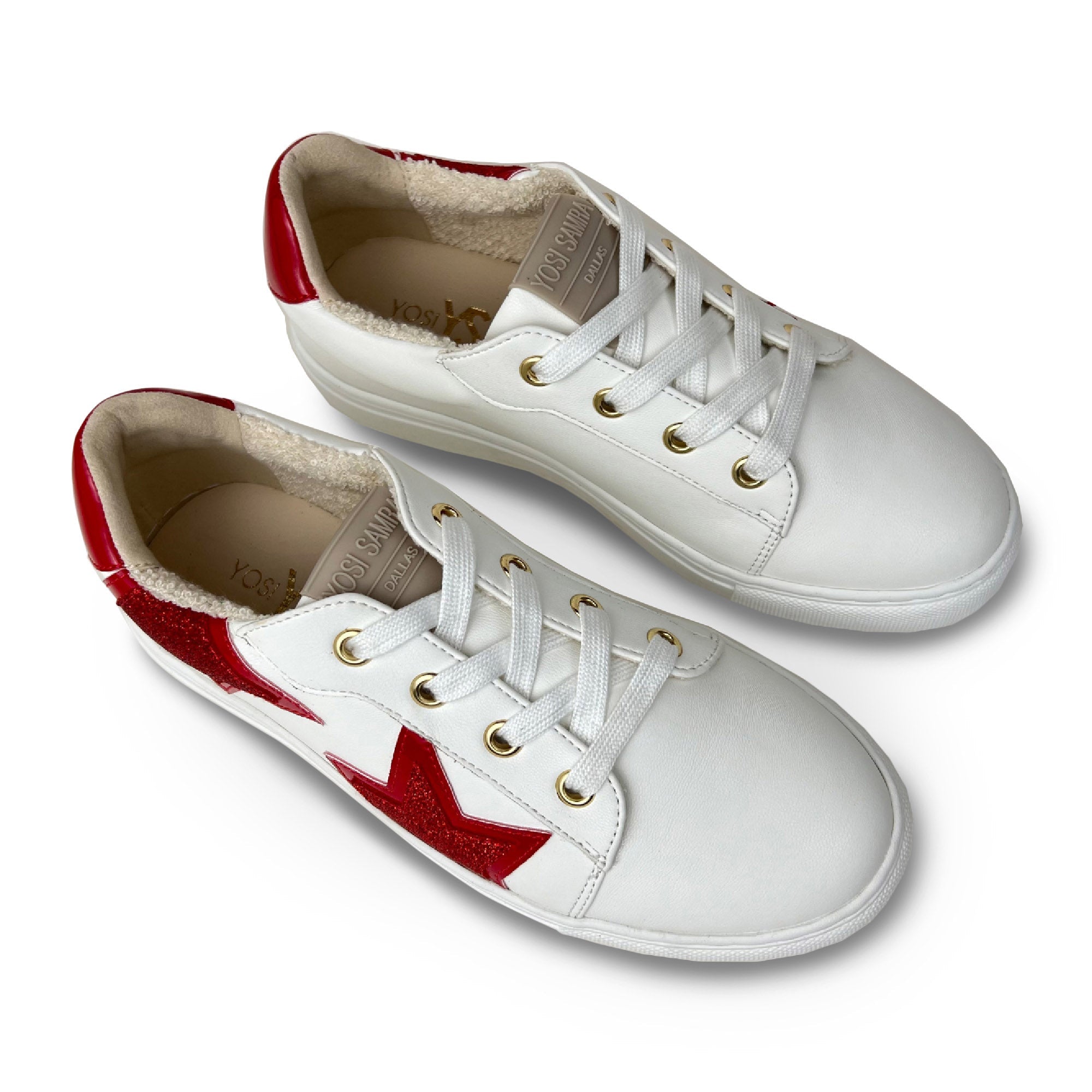 Miss Harper Sneaker In Red Glitter - Kids