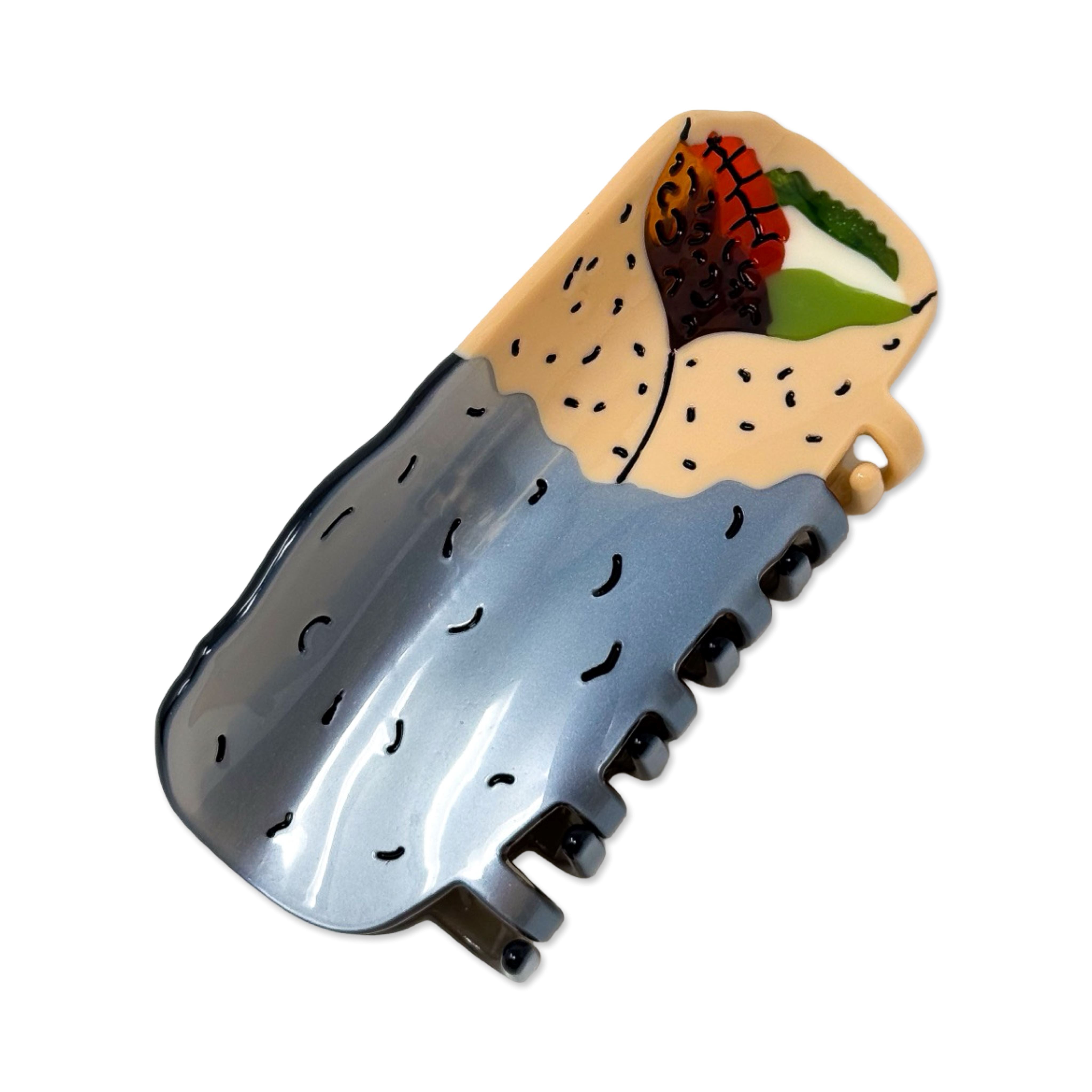 Large Mission Burrito Hair Claw Clip