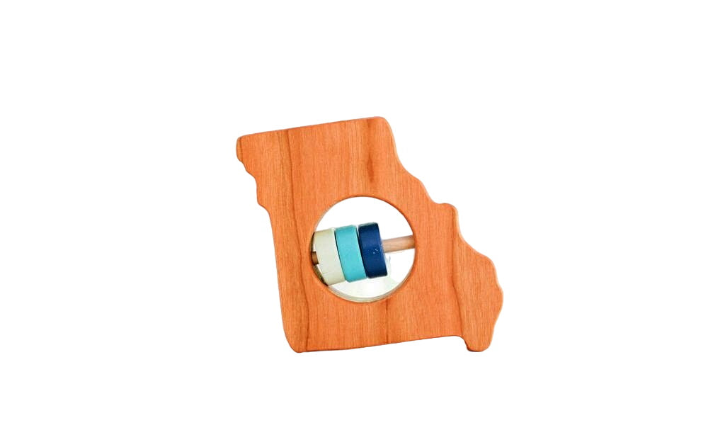 Missouri State Wooden Baby Rattle™